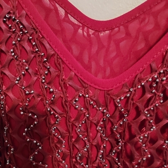 Francesca XS Beaded tank top burg - Picture 6 of 13